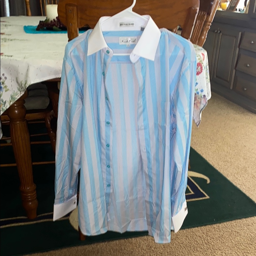 Blue Striped Dress Shirt